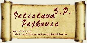 Velislava Pejković vizit kartica